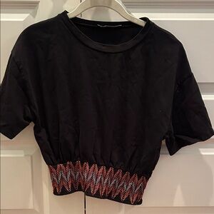 Zara Black Crop Top